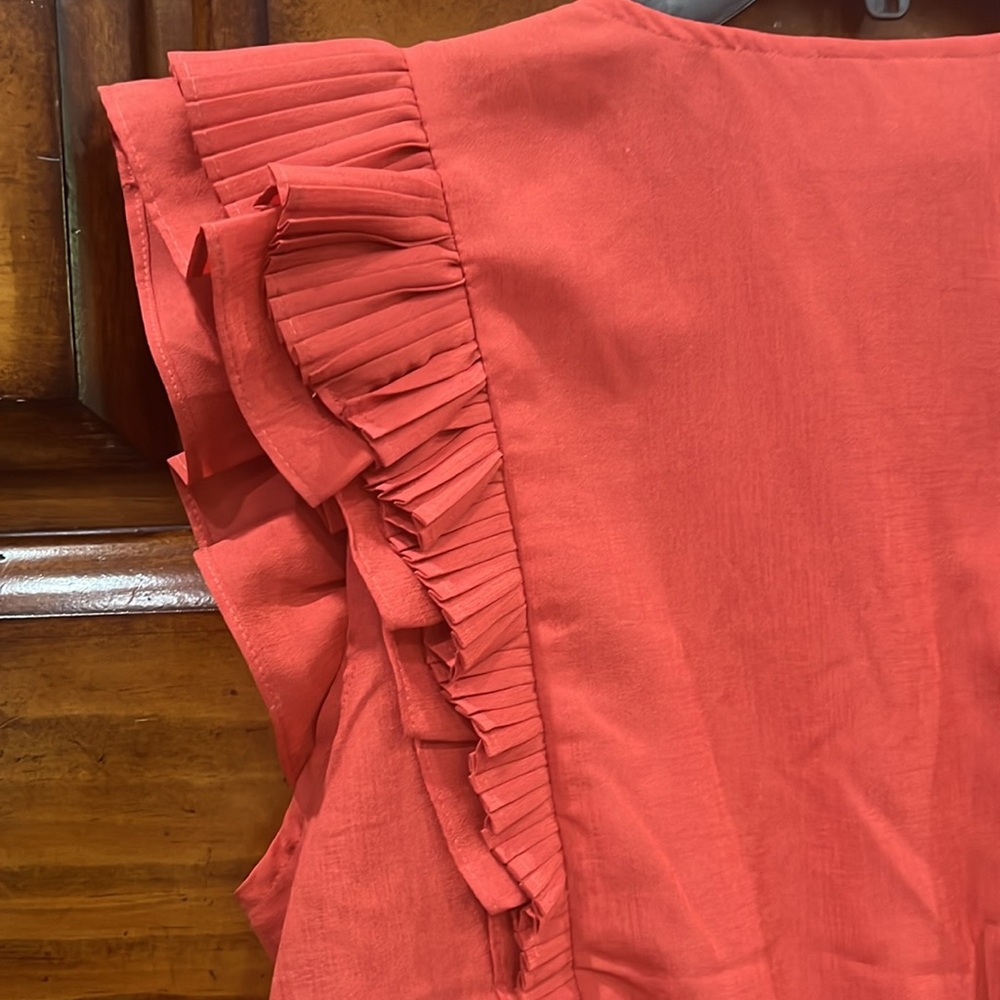 Express orange Ruffle Sleeveless Top - Picture 5 of 5